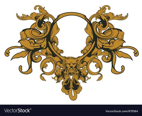 Baroque Floral Ornament Royalty Free Vector Image