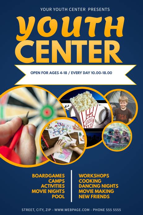 Youth Center Flyer Template Postermywall