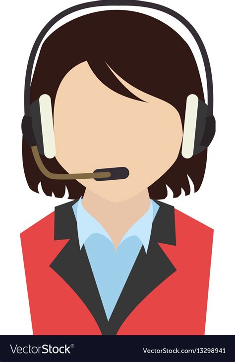 Call Center Agent Service Icon Royalty Free Vector Image