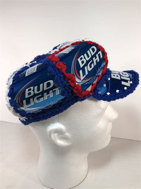 Of everything i've seen this new york fashion week, nothing competes with anna sui's iconic spindrift crochet bucket hats. Bud light beer can hat | Beer can hat, Crochet beer, Beer hat