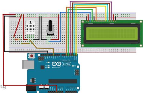 Rangkaian Sensor Kelembapan Dan Suhu Menggunakan Arduino Syarif