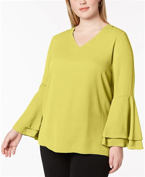 Alfani Plus Size Ruffled Blouse Created For Macys And Reviews Tops
