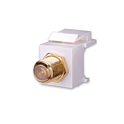 Vanco Quickport F Type Gold Plated White