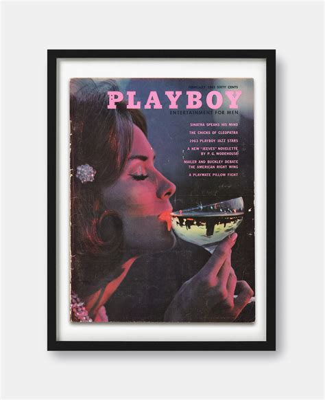 February 1963 Playboy Cover Print - The Curious Desk