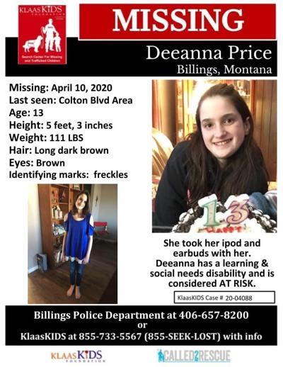 Missing Billings Girl Found Safe Police Say