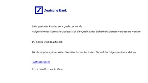 Deutsche Bank Phishing Diese E Mails Sind Aktuell Im Umlauf Netzwelt