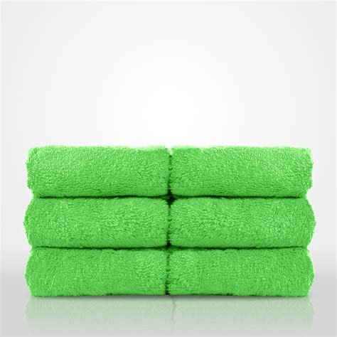 Towels 13 X 13 100 Turkish Cotton Lime Green Terry Washcloth