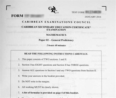 Csec Cxc Exam Past Papers Update Csec January 2016 Past Papers