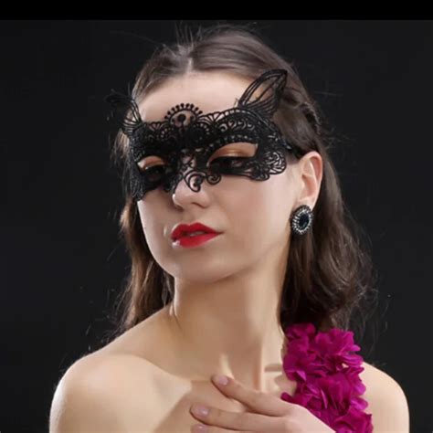 New Beautiful Lady Black Lace Floral Eye Mask Venetian Masquerade Fancy Party Prom Dress