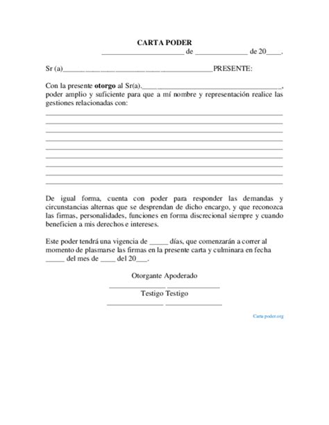 0 Result Images Of Modelo Carta Poder Simple Pdf Png Image Collection