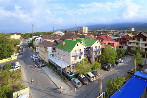 Street With Tourists In The Russian Black Sea Resort Of Kabardinka