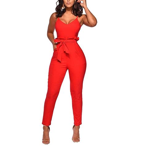 Iymoo Womens Spaghetti Strap Bodycon Tank One Piece Jumpsuits Rompers