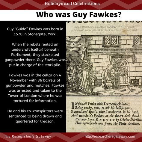 History Of Guy Fawkes Day The Researchers Gateway