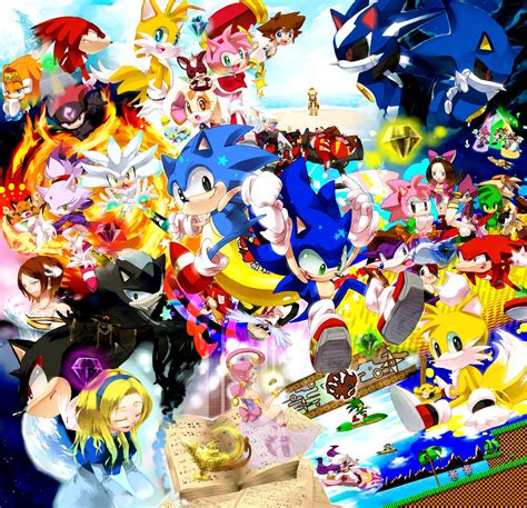 Sonic The Hedgehog Amy Rose Shadow The Hedgehog Rouge The Bat Tails
