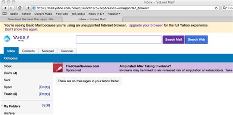 Let's take a trip into a more organized inbox. Yahoo Mail vs Basic ATT Mail | AT&T Community Forums