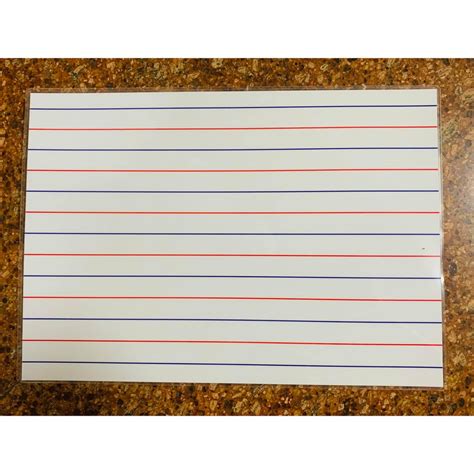 Writing Board Blue And Red Lines Erasable Laminated A4 Size Thick
