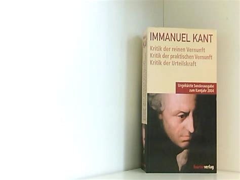 Immanuel kants kritik der reinen vernunft ist kants hauptwerk und begründet nicht nur die moderne erkenntnistheorie, sondern die moderne philosophie überhaupt. kritik der praktischen vernunft von immanuel kant ...