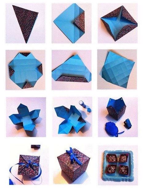 Cajita De Origami Para Regalar Origami Diy Origami Simple Origami
