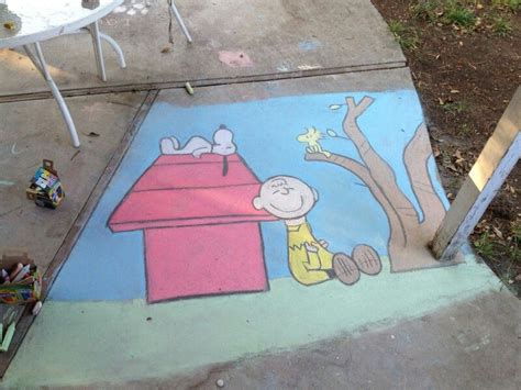 Charlie Brown Sidewalk Chalk Art Art Easy Kids Sidewalk Chalk
