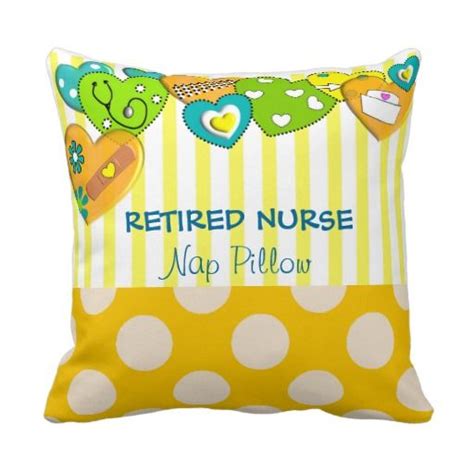 Whimsical Retired Nurse Pillow Zazzle Nurse Retirement Ts Pillows Nurse Ts