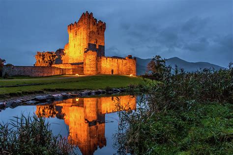 Ross Castle At Twilight In Killarney Ireland Photograph By Pierre
