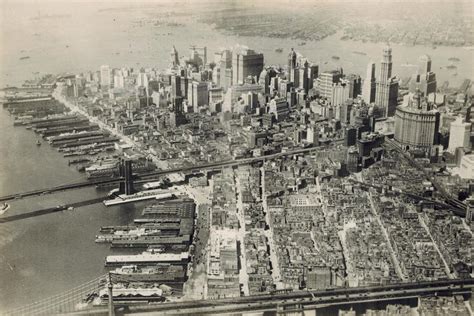Aerial View Of Lower Manhattan Late 1920s Rnyc New York City