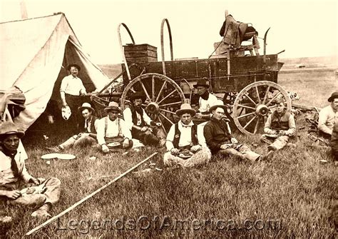 Cowboys At Chuck Wagon Chuck Wagon Horse Drawn Wagon Cowboys
