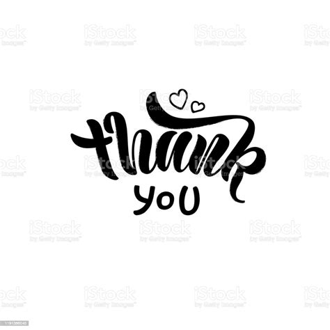 Thank You Vector Illustration With Hand Lettering Stock Illustration