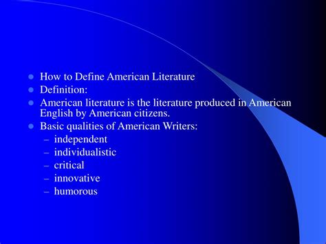 Ppt History And Anthology Of American Literature Powerpoint