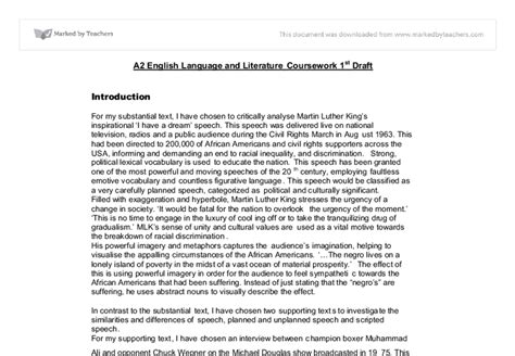 A2 English Language And Literature Coursework A Level Miscellaneous