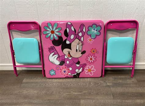 Disney Folding Table And Chairs Minnie Mouse