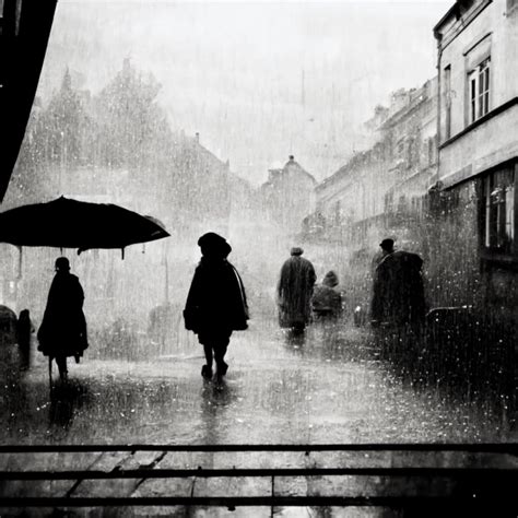 Rainy Street Photography Midjourney Openart