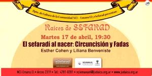 Ciclo RAICES DE SEFARAD El sefaradí al nacer Circuncisión y Fadas