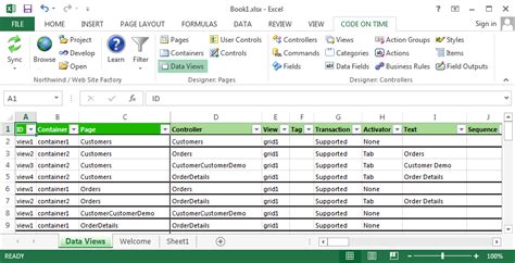 Code On Time Development Tools For Excel Data Views