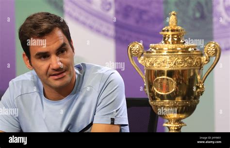 Switzerlands Roger Federer During A Photocall At The All England Lawn