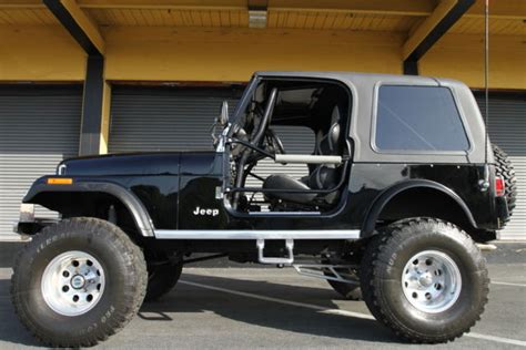 Custom 1986 Jeep Cj7 Black Lifted 35 Tires California Owned Garage