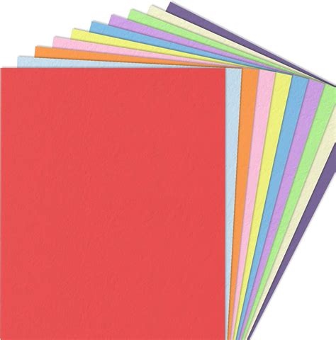 10 Colours A4 120gsm Coloured Art Paper Assorted Pack 100 Sheets