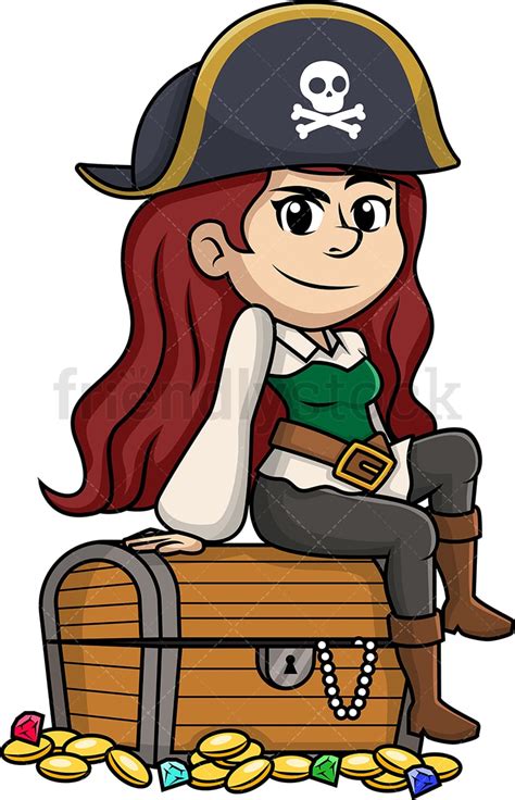 Cute Female Pirate Cartoon Clipart Vector Friendlystock My Xxx Hot Girl