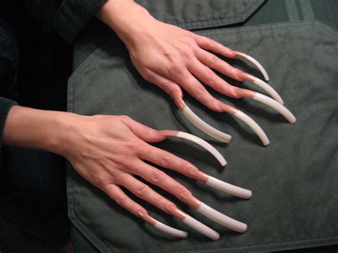 Super Long French Manicure Curved Nails Real Long Nails Long Nails