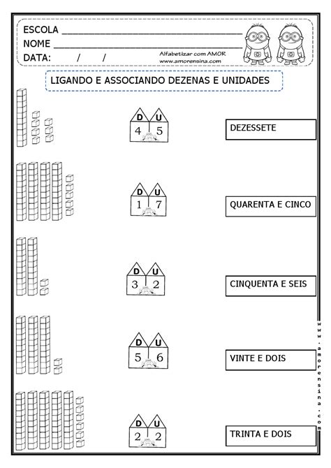 Atividades Unidade E Dezena 1 Ano