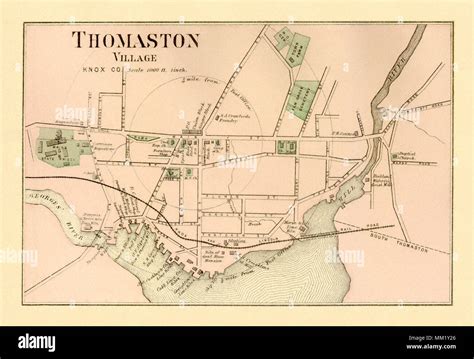 Map Of Thomaston 1890 Stock Photo Alamy
