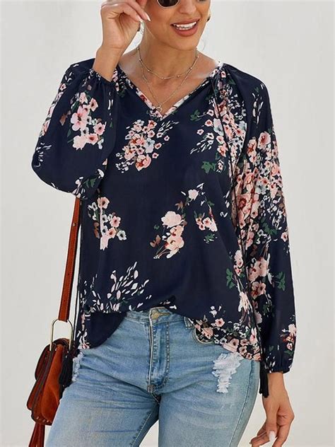 Kimono coat floral pattern half sleeve short. Loose floral print long sleeve large v-neck women Blouses ...