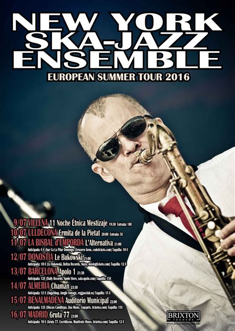 New York Ska Jazz Ensemble European Summer Tour 916 Julio 2016 Brixton Records Blog