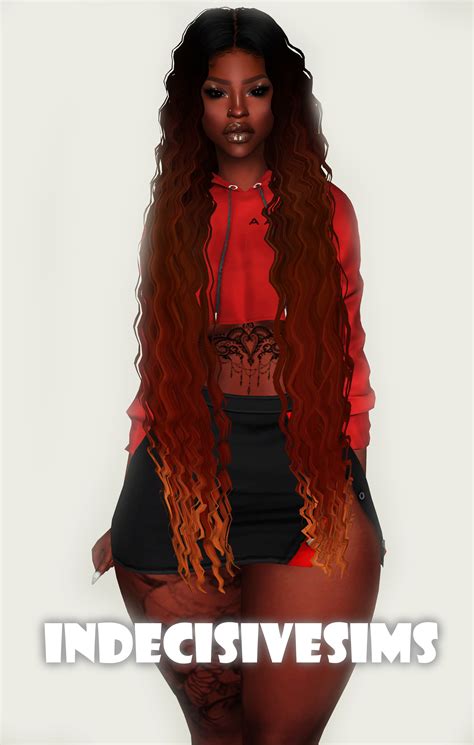 Wavy Bundles Version 2 With Images Sims 4 Black Hair Sims Hair