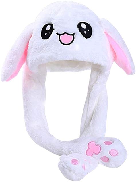 Wuios Tiktok Cute Bunny Rabbit Hat With Movable Ears Goth Alt Cap Cartoon Cosplay