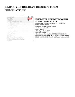 Fillable Online EMPLOYEE HOLIDAY REQUEST FORM TEMPLATE UK EMPLOYEE HOLIDAY REQUEST FORM