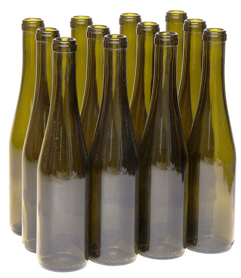 North Mountain Supply 375 Ml Antique Green Stretch Hock Wine Bottles