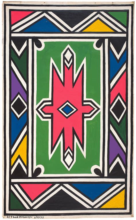 Untitled Ndebele Patterns By Esther Mahlangu Strauss And Co
