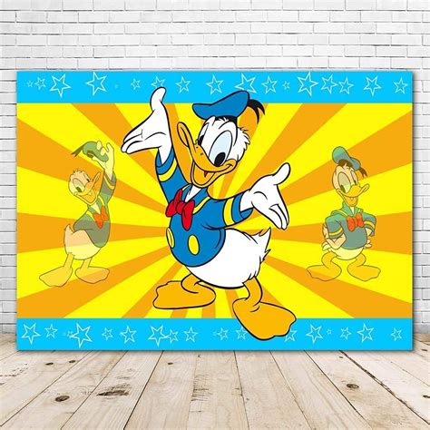 Buy Funny Birthday Theme Donald Duck Party Decorations 7x5ft Vinyl Blue