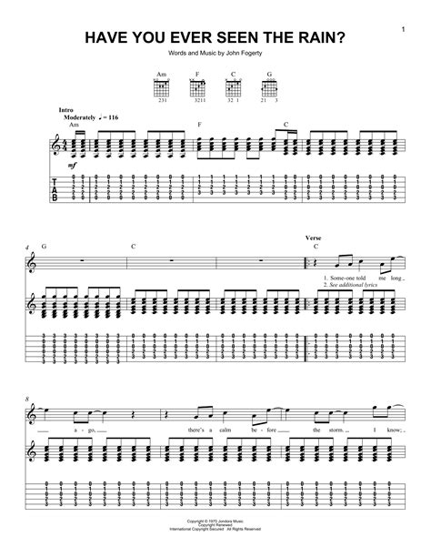 Have You Ever Seen The Rain? | Sheet Music Direct
